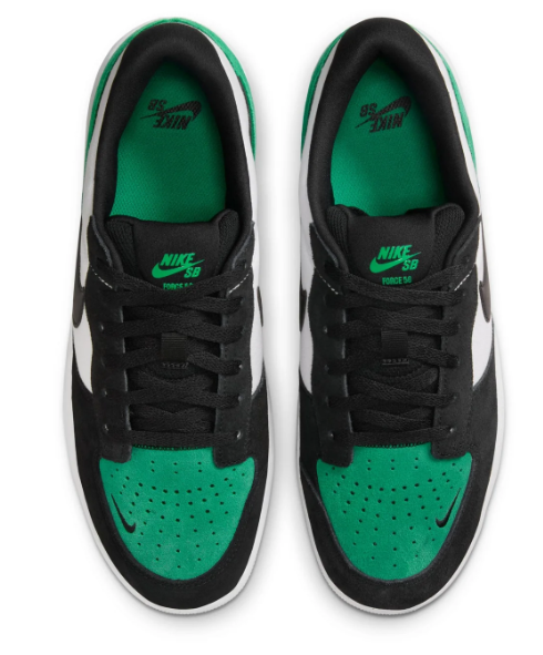Nike SB Force 58 White/Black/Stadium Green/White | Greenline Refrain