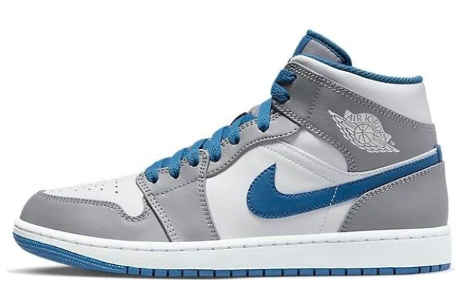 Air Jordan 1 Mid 'Cement Grey True Blue' | Civic Contrast DQ8426-014