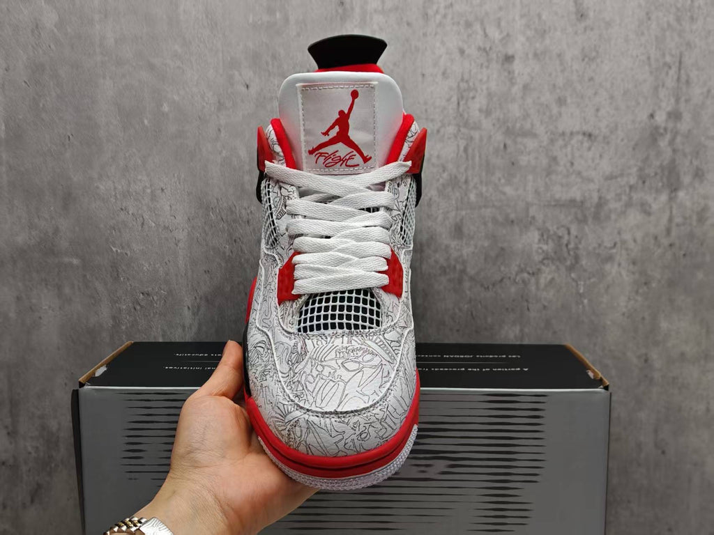 Air Jordan 4 White Laser | Light Trace Sneakers