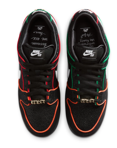 Nike SB Dunk Low Pro QS Black/White/Challenge Red | Scarlet Punctuation