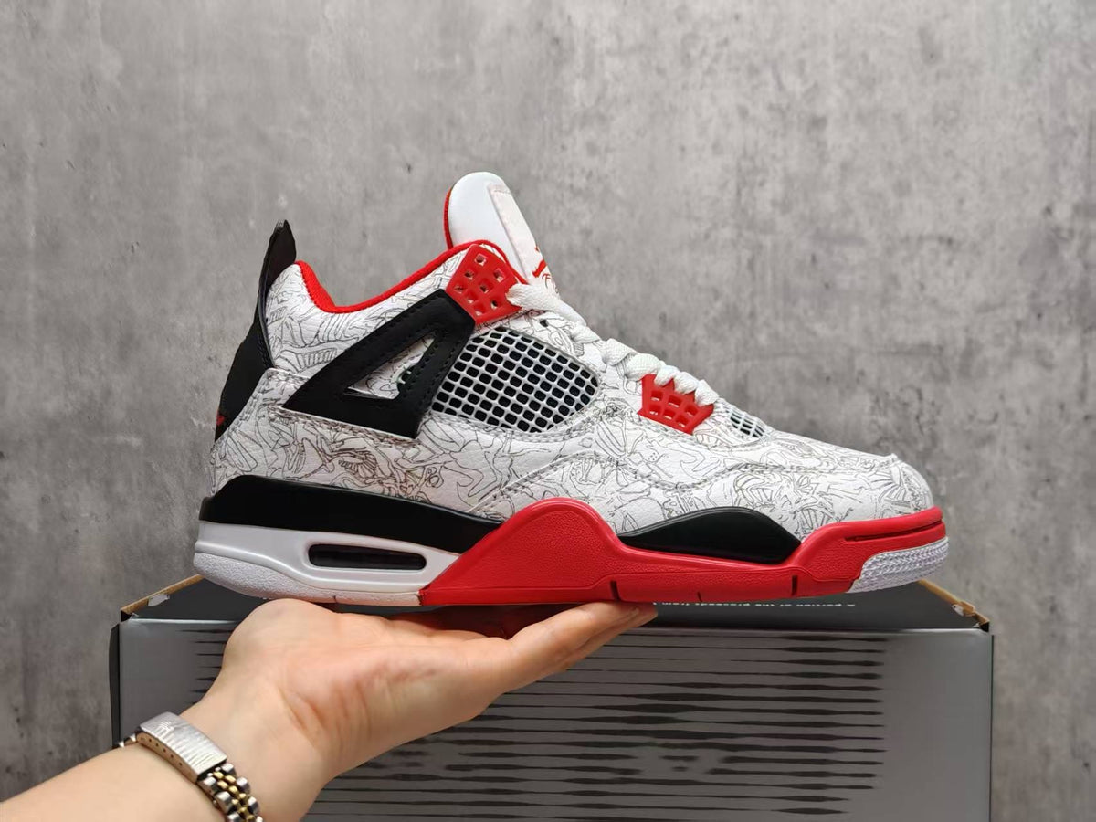 Air Jordan 4 White Laser | Light Trace Sneakers