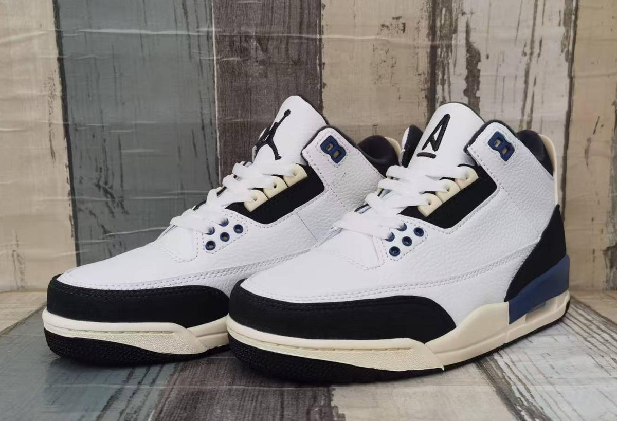Air Jordan 3 Retro Men's White-Grey-Blue | Skyline Drift