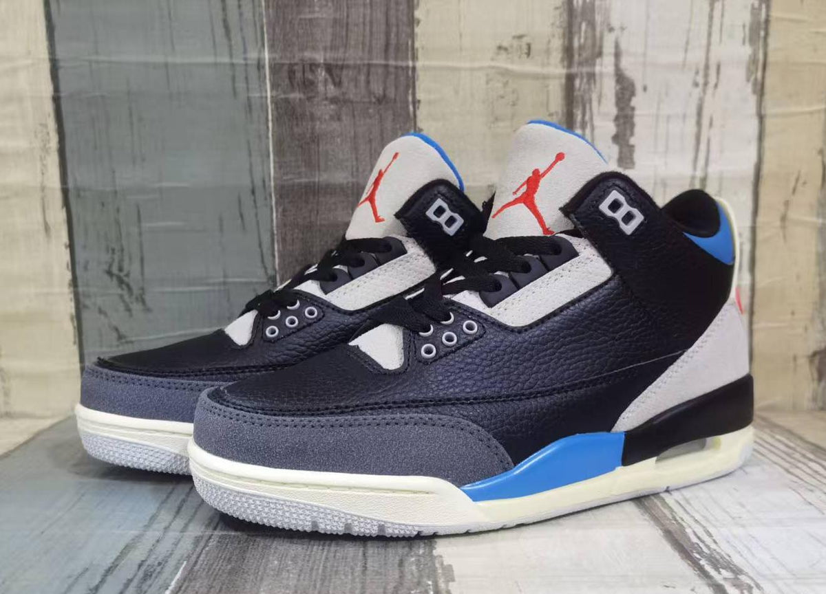 Air Jordan 3 Retro Men's Black-Blue-Red | Afterdark Voltage