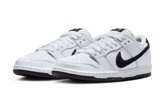 Nike SB Dunk Low Pro White/Black/White | Tonal Manuscript