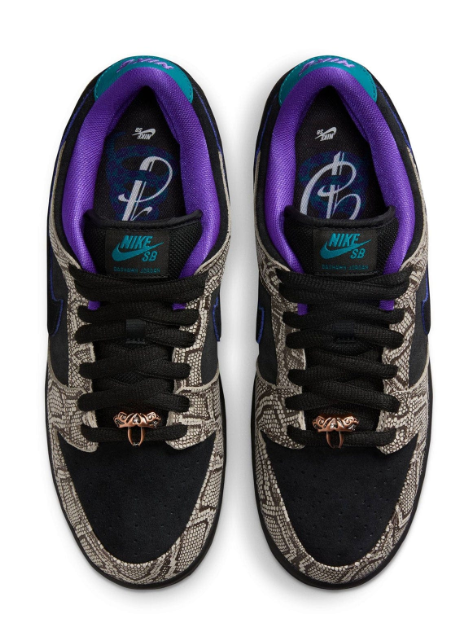 Nike SB Dunk Low Dashawn Jordan Snake Skin Black/Fierce Purple | Serpent Stanza