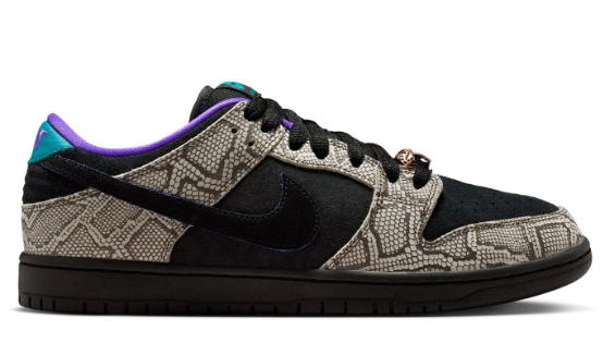Nike SB Dunk Low Dashawn Jordan Snake Skin Black/Fierce Purple | Serpent Stanza